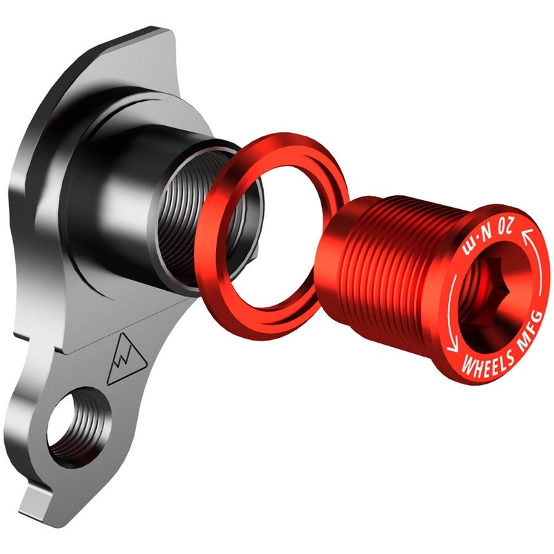 Wheels Manufacturing Universal Derailleur Hanger – 404-1, For Frames designed to accept SRAM UDH, Black/Red