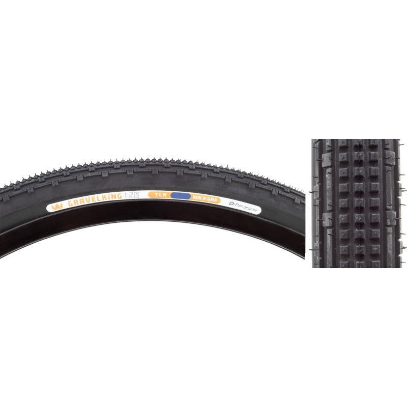 Panaracer GravelKing SK Tire – 700 x 45 Tubeless Folding Black
