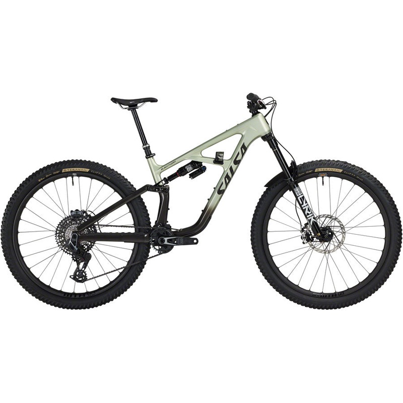 Salsa Blackthorn 145 C XO AXS Transmission Bike – 29″, Carbon, CoffeeBlack / Sage, Large