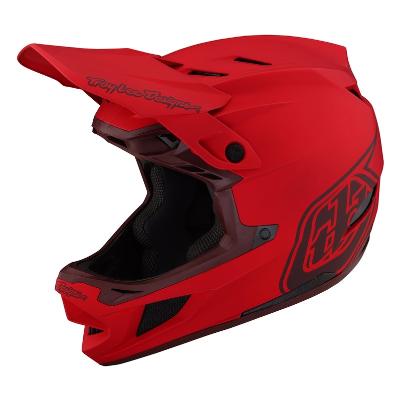 Troy Lee Designs D4 Composite Full Face Helmet with MIPS – Stealth – Red – 2023