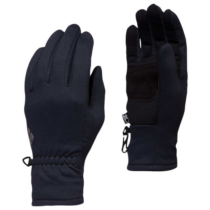 Black Diamond Midweight Screentap Liner Gloves – Touchscreen Compatible