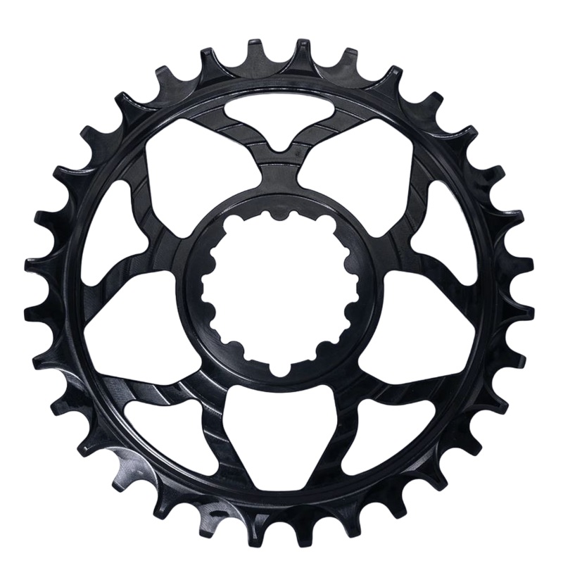 5Dev 7075 Classic Chainring Black, SRAM 3 Bolt, 34 Tooth, 3mm Offset