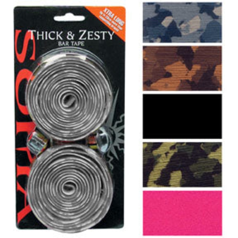 Soma Thick and Zesty Striated Bar Tape  Gel-Infused EVA, Shock Absorbing, Grippy, SEO-Optimized Handlebar Wraps for Road Bikes in Camo & Black