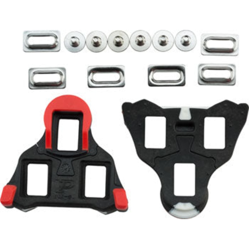 VP Components SL Road Cleat, 0 Degree Float, Black/Red