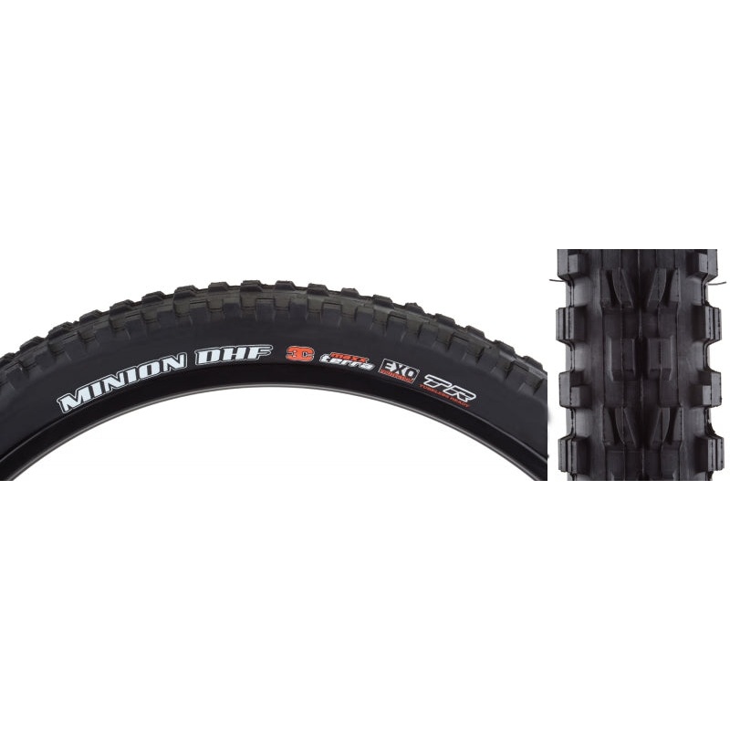 Maxxis Minion DHF Tire – 27.5 x 2.5 Tubeless Folding BLK 3C Maxx Terra EXO Wide Trail