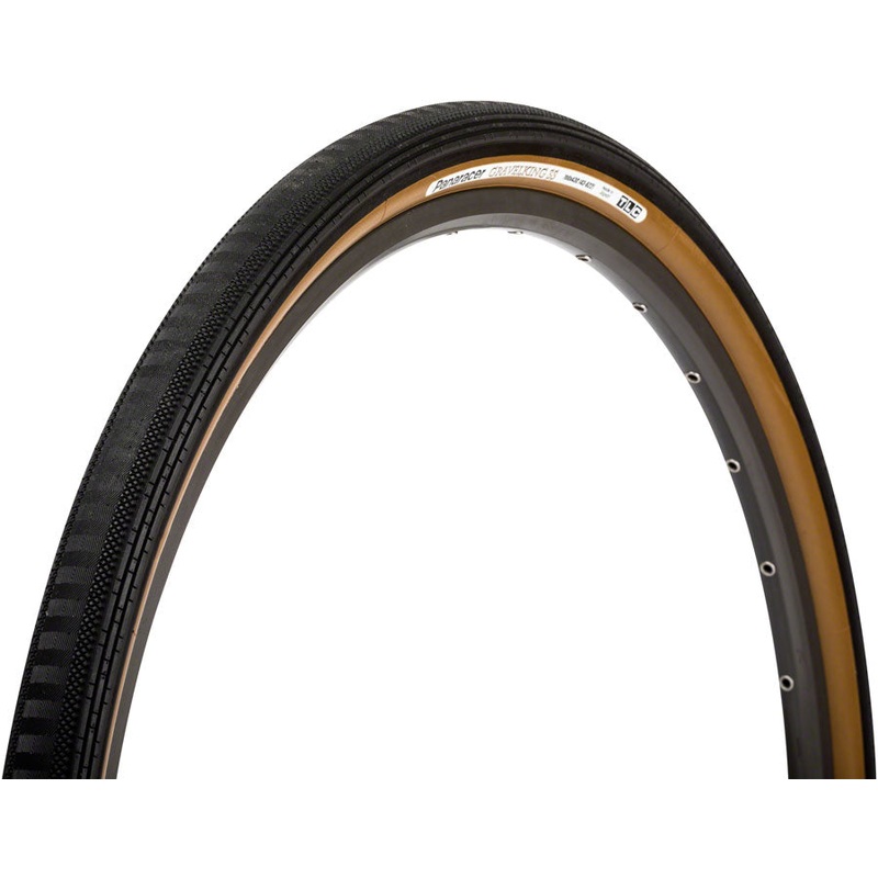 Panaracer GravelKing SS Plus Tire – 700 x 45 Tubeless Folding BLK/Brown ProTite Protection