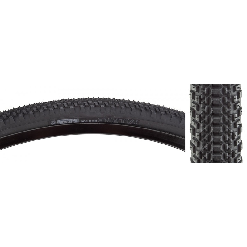 Tire Wtb Vulpine 700X36 Black/Bk Light Fr Tcs/60/Dna Fold