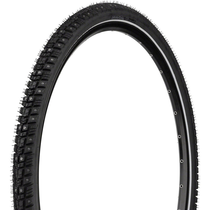 45NRTH Gravdal Tire – 700 x 45 Tubeless Folding BLK 60 TPI 240 Concave Carbide Aluminum Studs