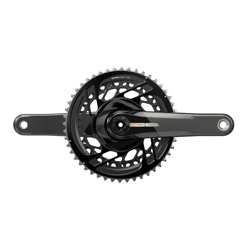 Force D2 2x Crankset Speed: 12 Spindle: 28.99mm BCD: Direct Mount 48/35 DUB 167.5mm Black Road Disc