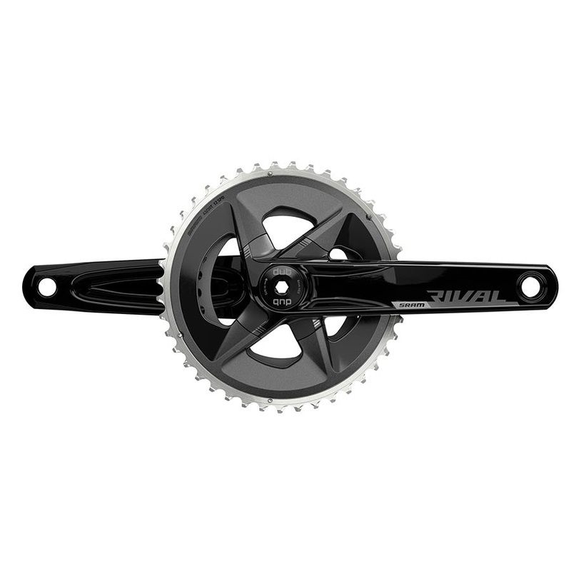 SRAM Rival D1 Wide 2x Crankset Speed: 12 Spindle: 28.99mm BCD: 94 43/30 DUB 160mm Black Road Disc