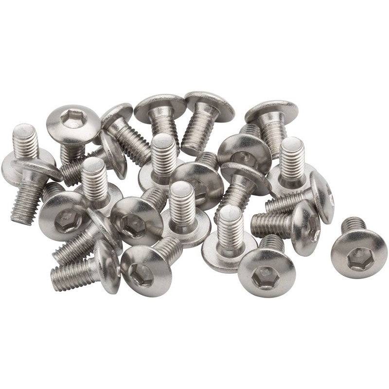 BikeFit Cleat Screws, 25-Pack, 10mm, Universal / Look / Shimano Compatible, 4mm Hex, M5 X 0.8