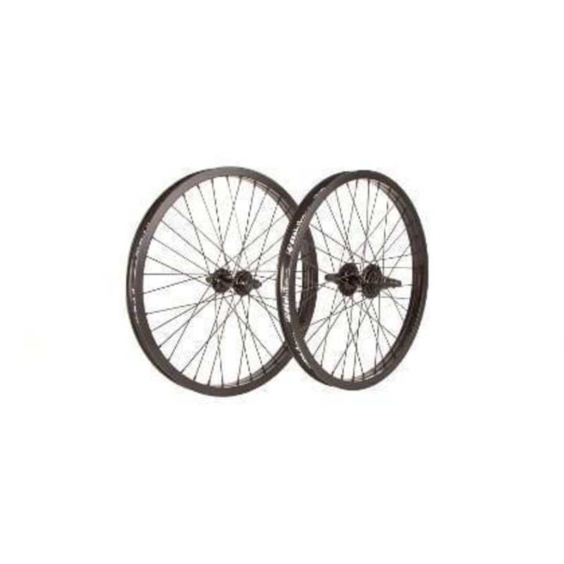 Fit Bike Co OEM Sealed 20 Inch Cassette Wheelset Pair Black