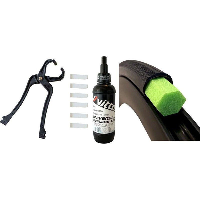 Vittoria Air-Liner Tubeless Road Kit – 2 Inserts Tire Sealant Pliers and Clips Large 30mm