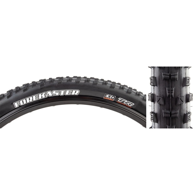 Maxxis Forekaster Tire – 29 x 2.6 Tubeless Folding Black Dual EXO