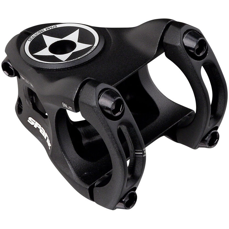 Spank Split Stem – 33mm, 31.8 Clamp, +/-0, 1 1/8″, Aluminum, Black