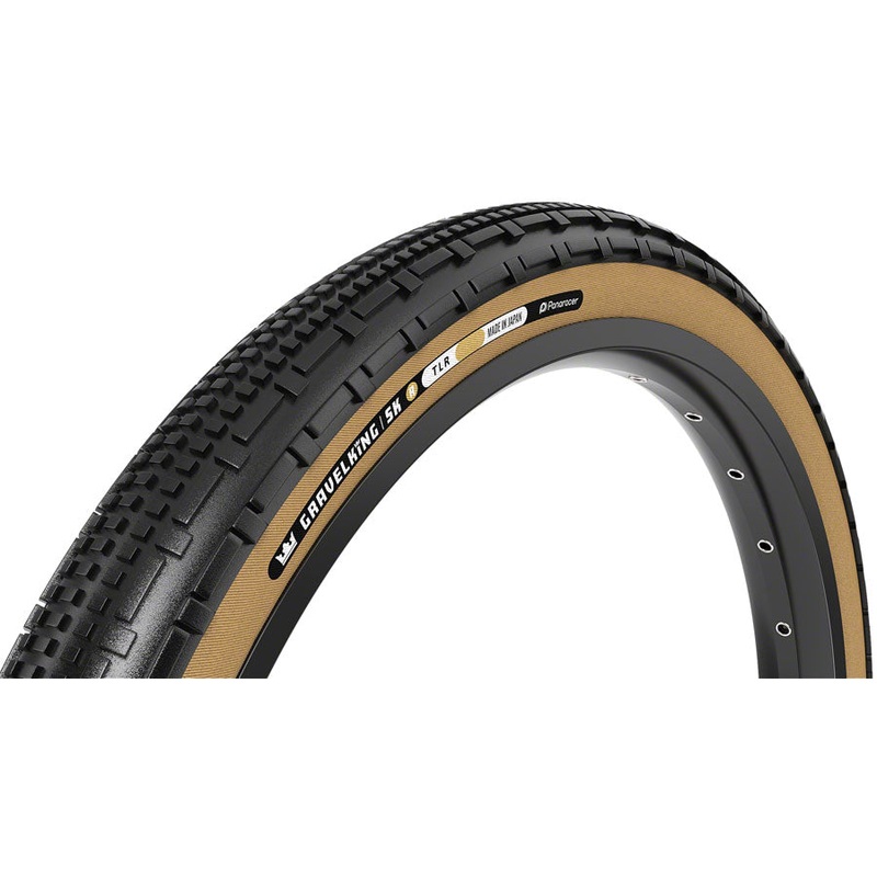 Panaracer GravelKing SK R Tire – 700 x 45, Tubeless, Folding, Black/Amber