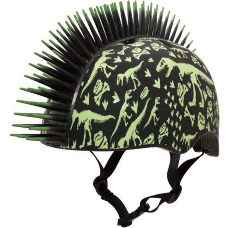 C.Preme Raskullz Toddler Safety Helmet – 3 Plus – T-Rex Bones Mohawk-Black