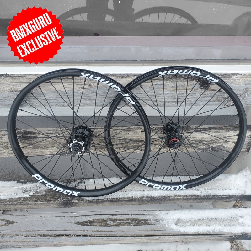 20″ Promax RMV BMX Disc Brake Wheelset – Black – Tubeless Ready