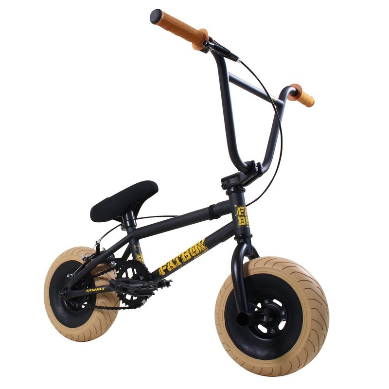 Fat Boy Mini BMX Bike The Assault Pro-Black/Gum Tires