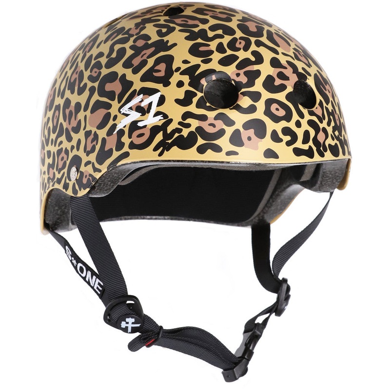 S1 Mini Lifer Helmet – Tan Leopard Print Matte
