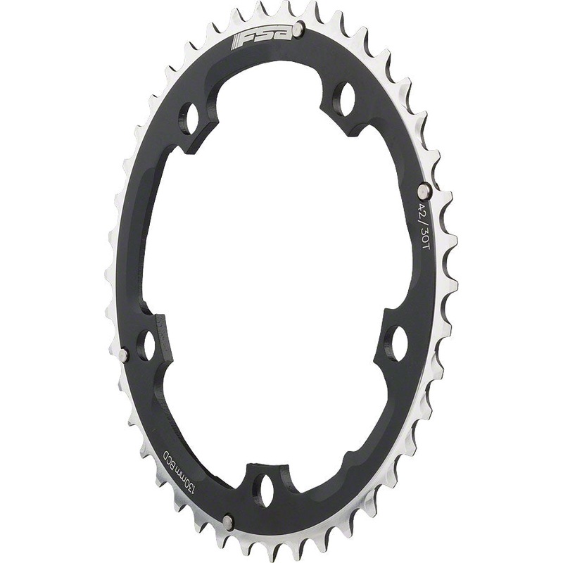 Full Speed Ahead Pro Road Triple Chainring 42t 130 BCD 10-Speed Aluminum Black