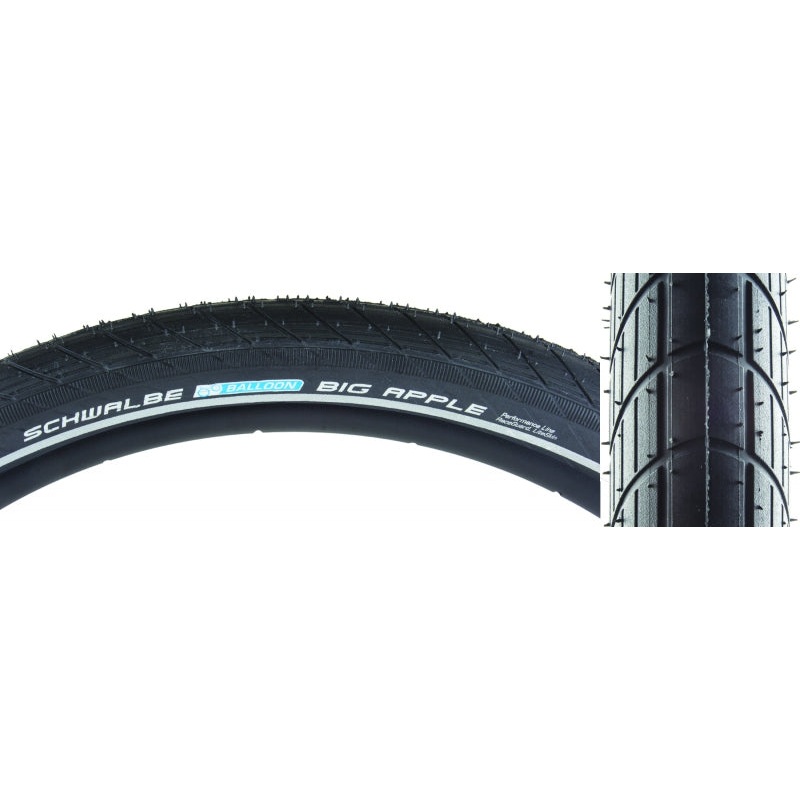 Schwalbe Big Apple Tire 20×2.15 Wire Clincher Endurance RaceGuard 50TPI Black