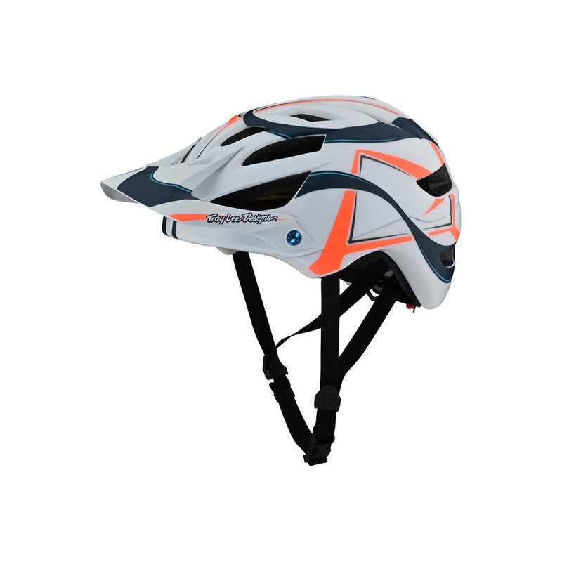 Troy Lee Designs A1 MIPS MTB Helmet – Youth – Welter – White-Marine – 2021