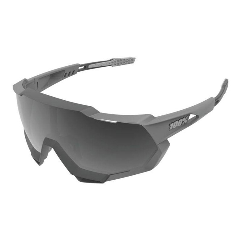 100% Speedtrap Performance Sunglasses – Soft Tact Stone Gray-Smoke Lens