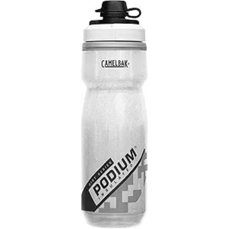 CamelBak Podium Dirt Series Chill Insulated Mountain Bike Water Bottle 21oz, White