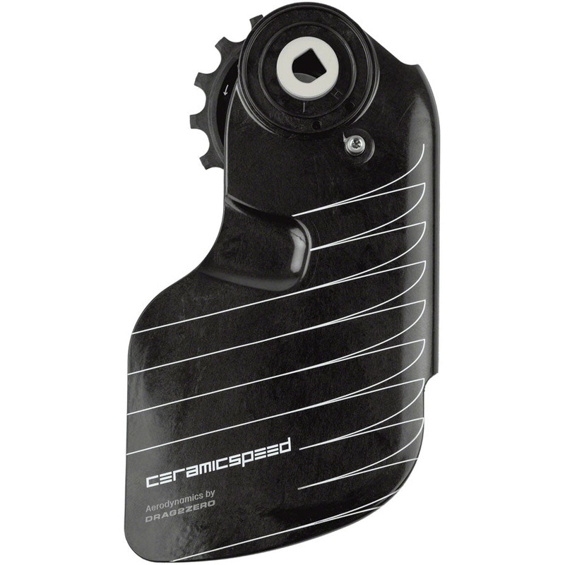 CeramicSpeed OSPW Pulley Wheel Aero Alpha System SRAM Red/Force AXS – Coated Races Aluminum Pulley Carbon Cage BLK
