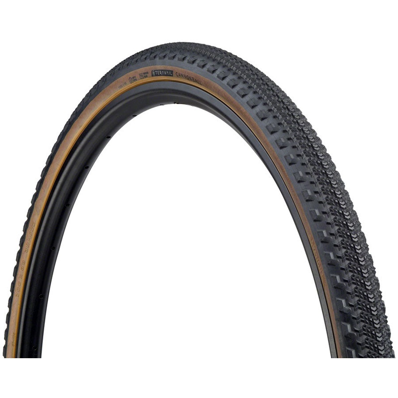 Teravail Cannonball Tire – 700 x 38 Tubeless Folding Tan Durable 60tpi Fast Compound