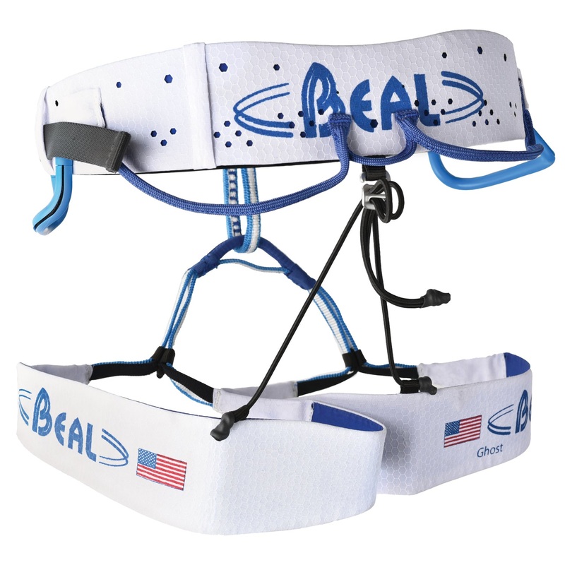 Beal Ghost USA Flag Climbing Harnesses – Lightweight, Comfortable, Web Core Technology for Expert Mountaineering & Alpine Ascents