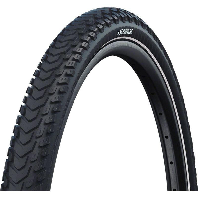 Schwalbe Marathon Mondial Tire – 700 x 50 Clincher Wire Black/Reflective Performance Line RaceGuard Double Defense Addix