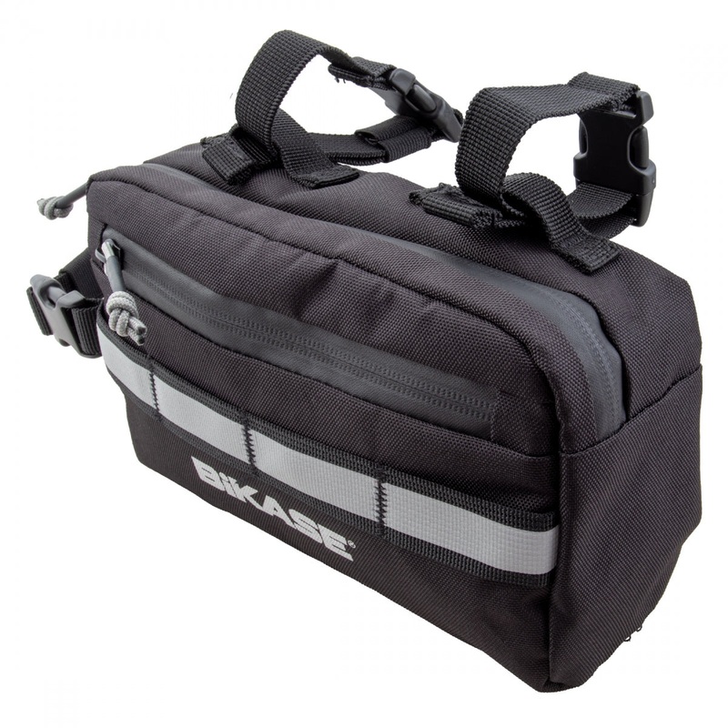 Bikase Hipster & Bike Bag & Fanny pack Black 8x2x5in Velcro Straps