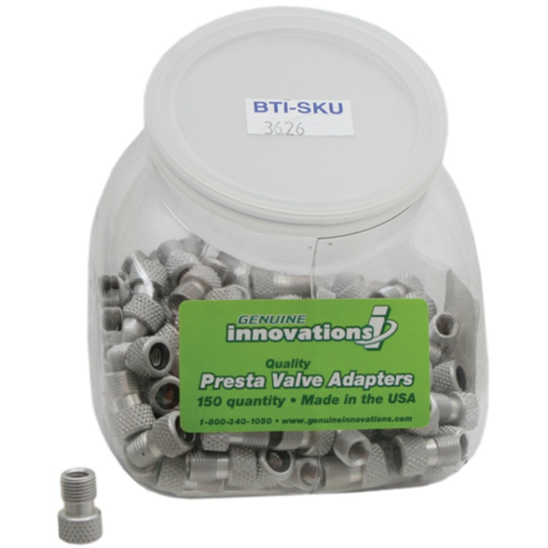 Genuine Innovations Presta Adapter Alloy – 150ct Tub