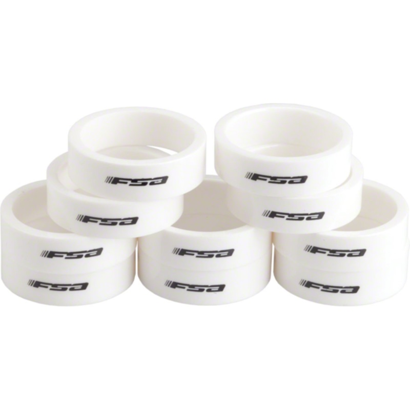 FSA Full Speed Ahead Polycarbonate Headset Spacers 1 1/8″ x 10mm 10 pcs White